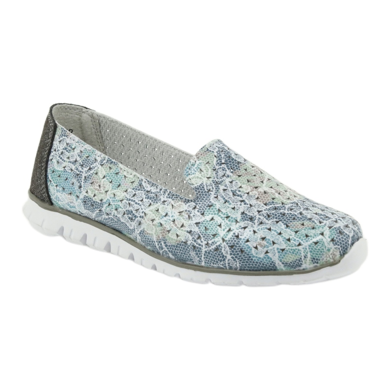 Kvinnors sportläderherrar Filippo 663 vit blå grå grön 1