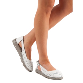 Filippo Läderballerinor vit 1