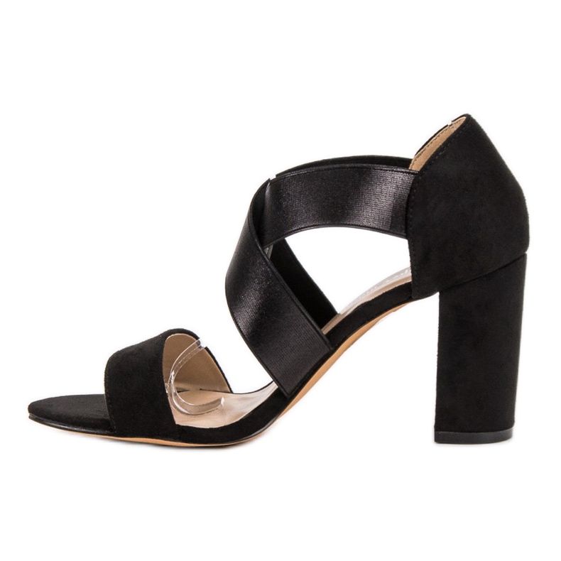 Super Mode Svarta högklackade sandaler 1