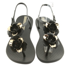 Ipanema sandaler damskor med blommor 82662 svart gul 4