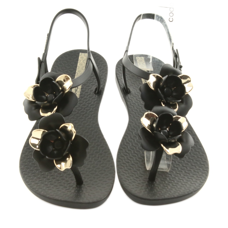Ipanema sandaler damskor med blommor 82662 svart gul 4