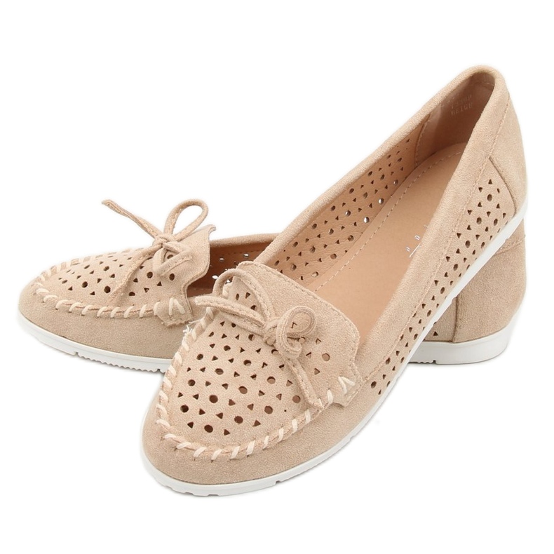 Dambeige loafers T339P Beige 2