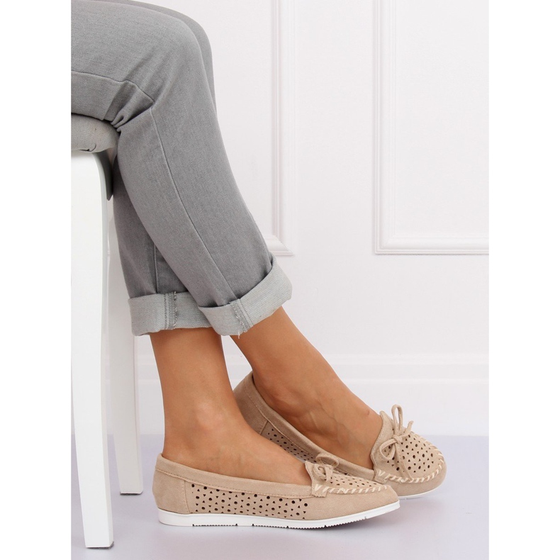 Dambeige loafers T339P Beige 1