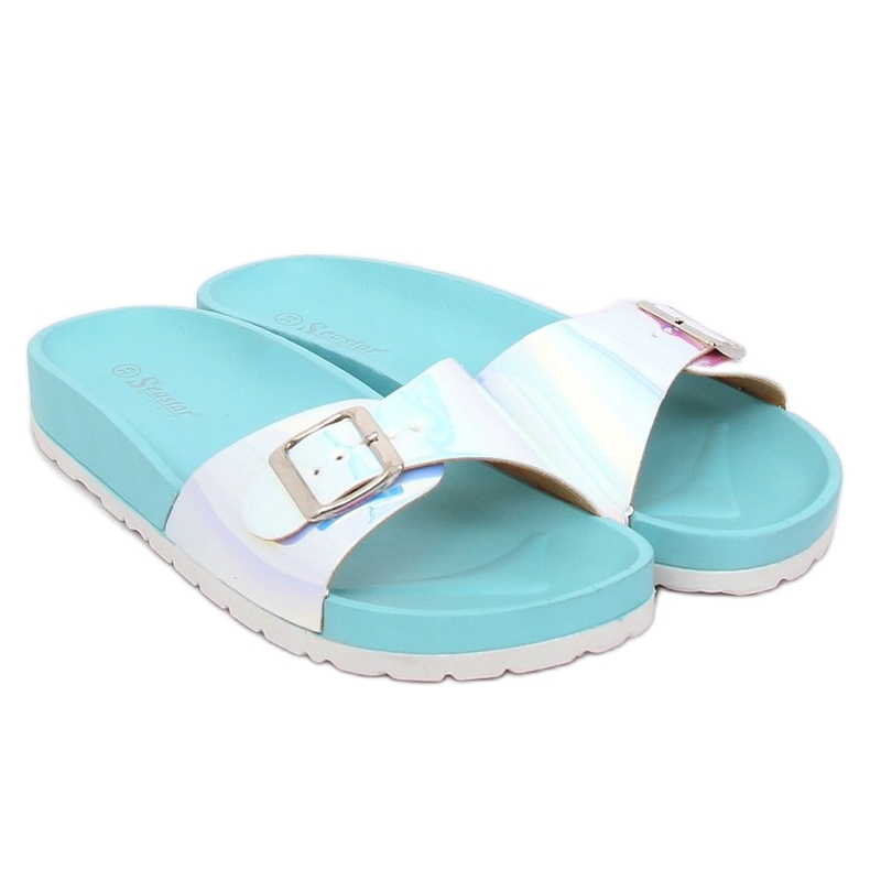 Blå BG27P Blå bensintofflor 1