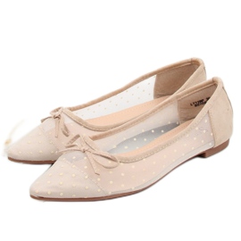 Beige ballerinor för damer LT119P Beige 1