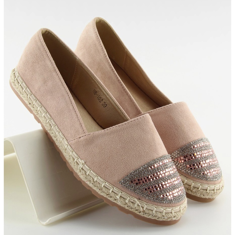 Rosa espadrilles för kvinnor H8-102 Champagne II-GAT 2