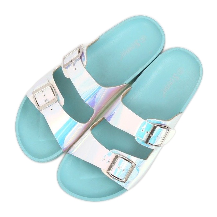 Blå BG28P Blå bensintofflor 2