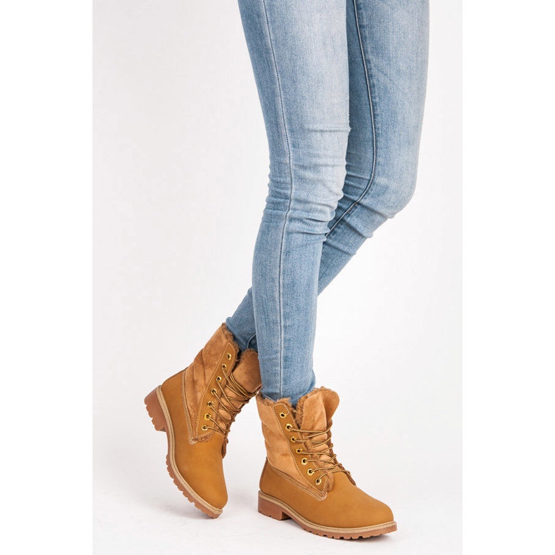 Fångare med fårskinn brun 2