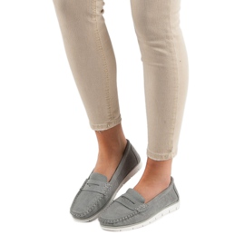 VINCEZA loafers i läder grå 1