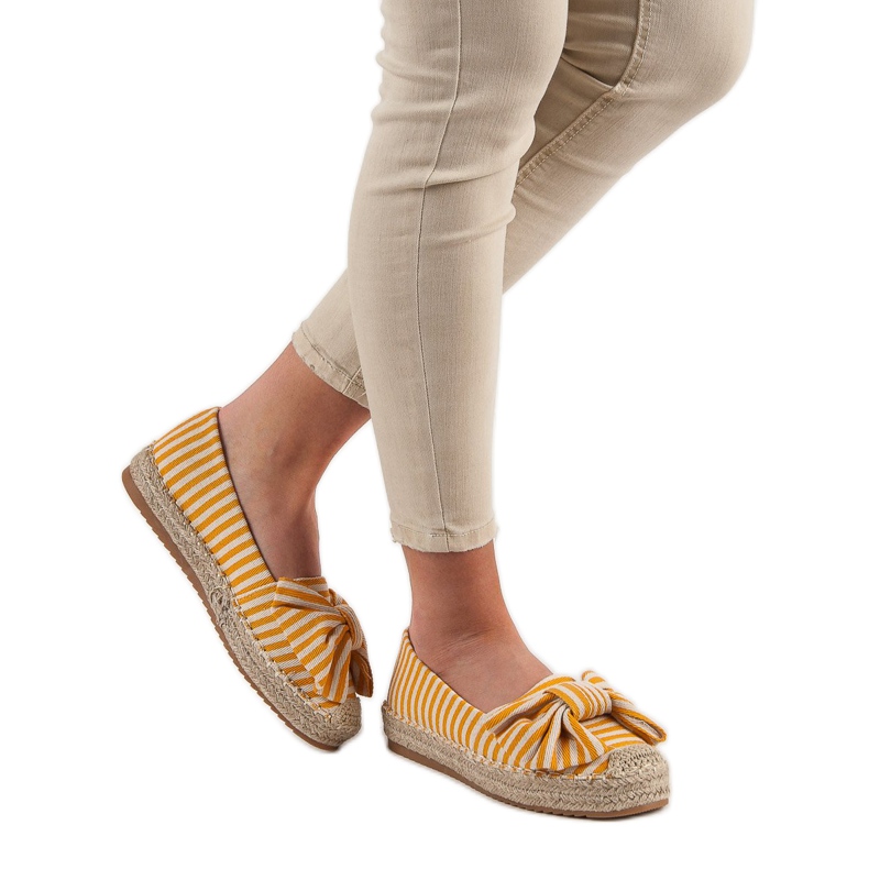 Randig Espadrilles gul 2