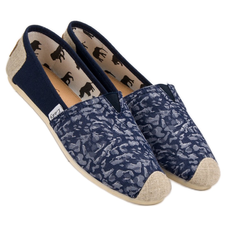 L. Day Blue Slipons svart blå 2