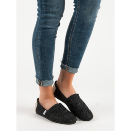 L. Day Slipons med mönster svart 1