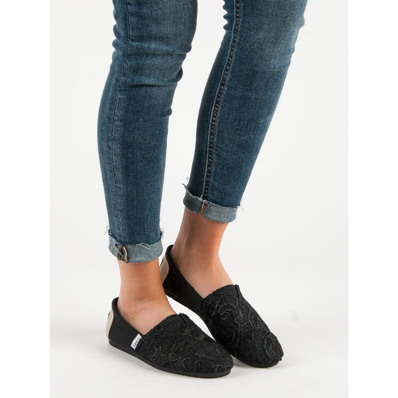 L. Day Slipons med mönster svart 1