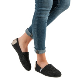 L. Day Slipons med mönster svart 2