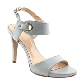 Lädersandaler på en nål Edeo 3208 grå 1