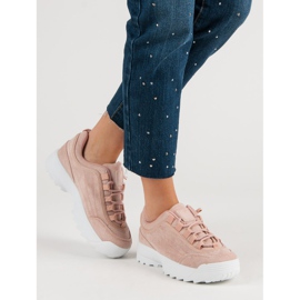 Sneakers på plattformen rosa 1
