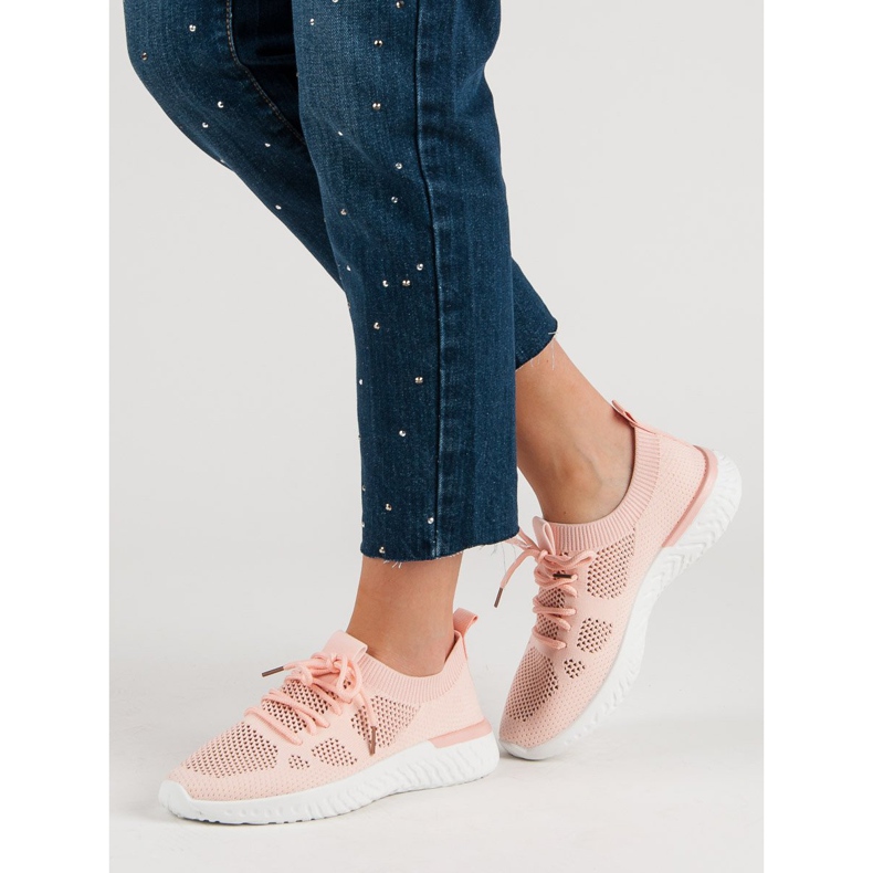 Luftiga sportskor rosa 1