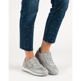 Sportskor med kristaller grå 1