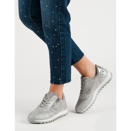 Sportskor med kristaller grå 2