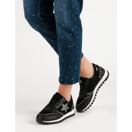 Sportskor med kristaller svart 2