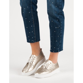 Golden Openwork sneakers gyllene 1