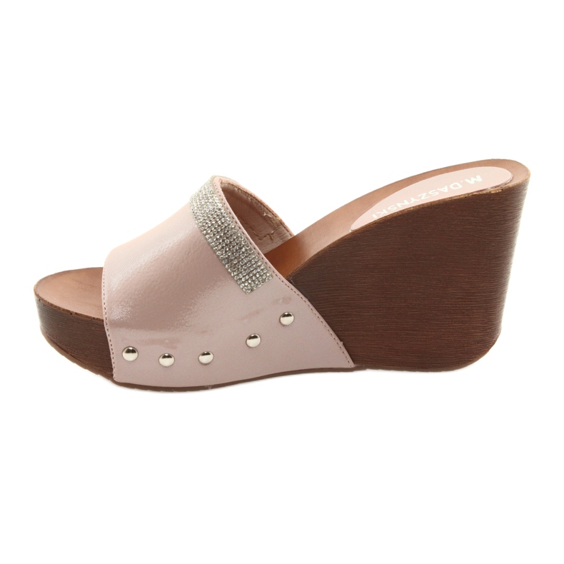 M.Daszyński Daszyński AM43 kil tofflor med kubisk zirkoniumoxid rosa 2