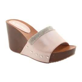 M.Daszyński Daszyński AM43 kil tofflor med kubisk zirkoniumoxid rosa 1