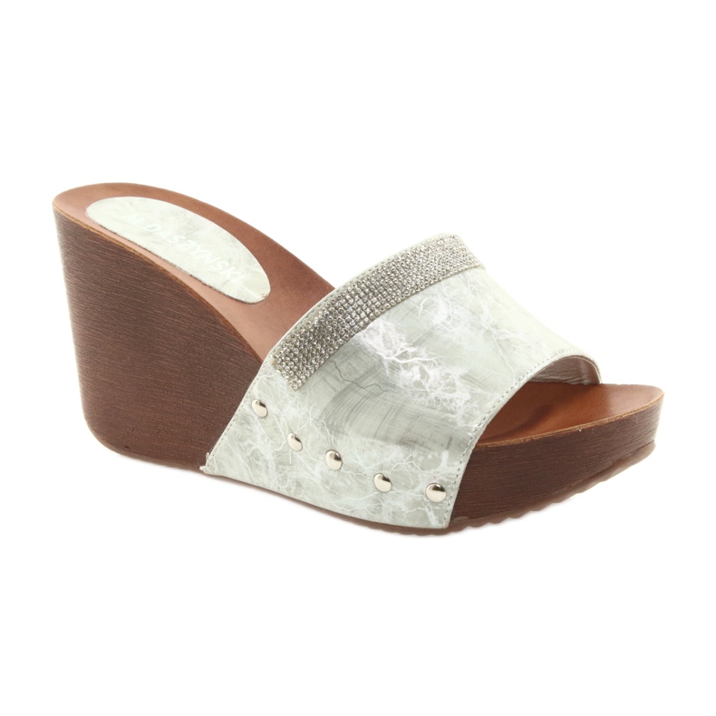 M.Daszyński Daszyński AM43 kil tofflor med kubisk zirkoniumoxid grå 1