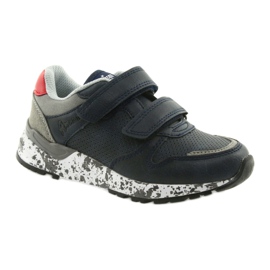 American Club sportskor, läderinsats BS11 05 grå röd marinblå 1