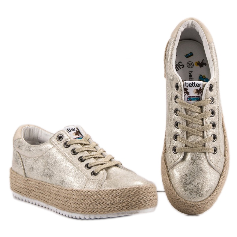 Betler Moderiktiga Espadrilles -sneakers gul 2
