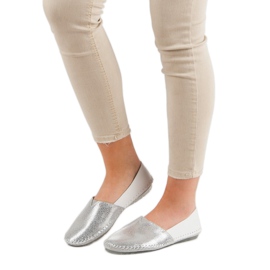 VINCEZA slipons i läder grå 2