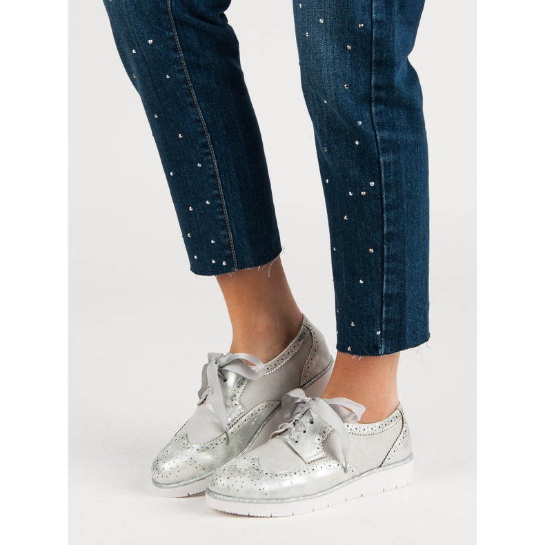 Vices Skor bundna med ett band grå 1