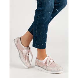 Vices Skor bundna med ett band rosa 2