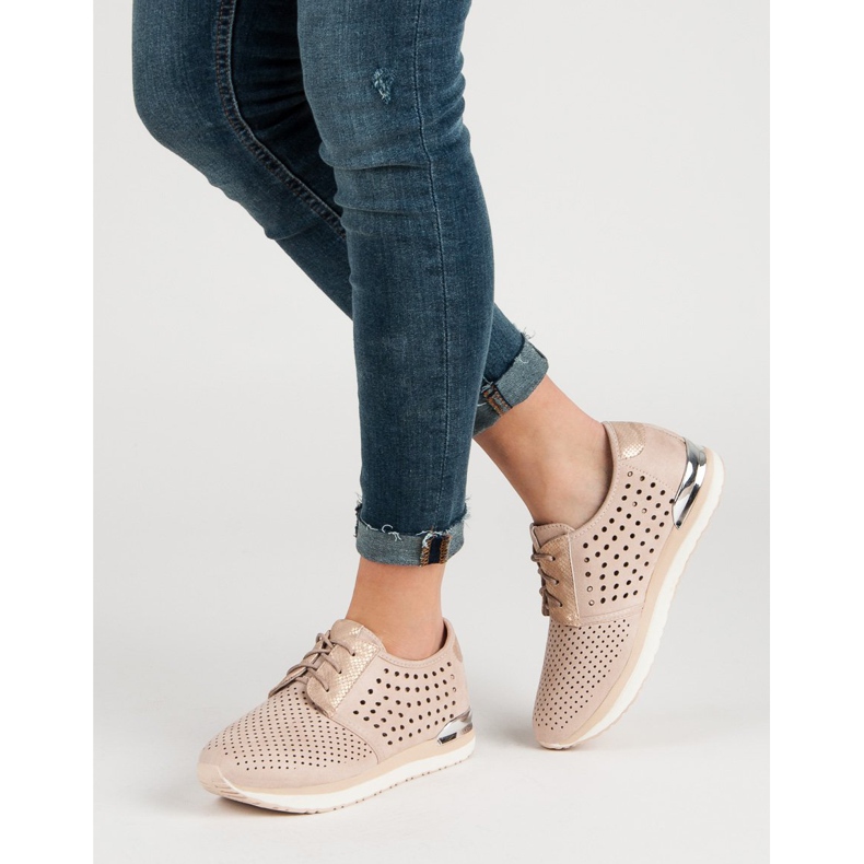 Aclys Openwork rosa brogues brun 1