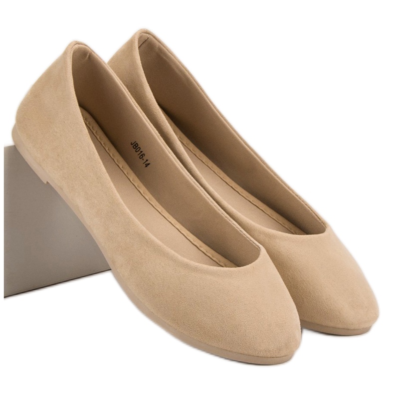 Beige mocka VICES ballerinor 1