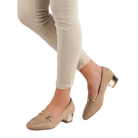 Kylie Loafers med hög klack brun 2