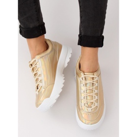 Holografiska guldskor 82017 Guld gyllene 2