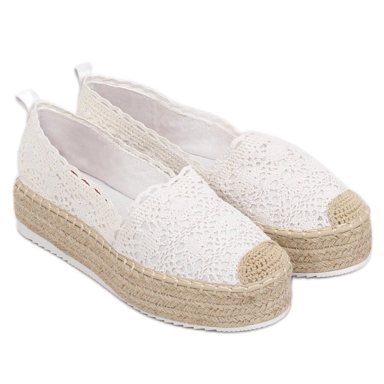 Vit spets espadriller A8692 Vit 2
