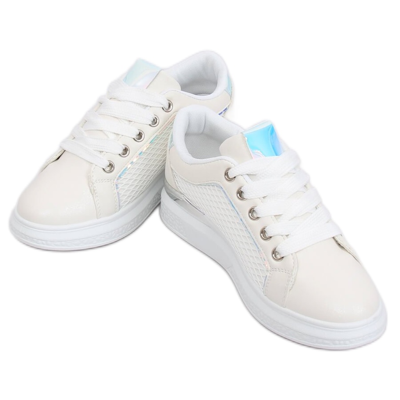 Vita holografiska sneakers ZF-40 Vit 2
