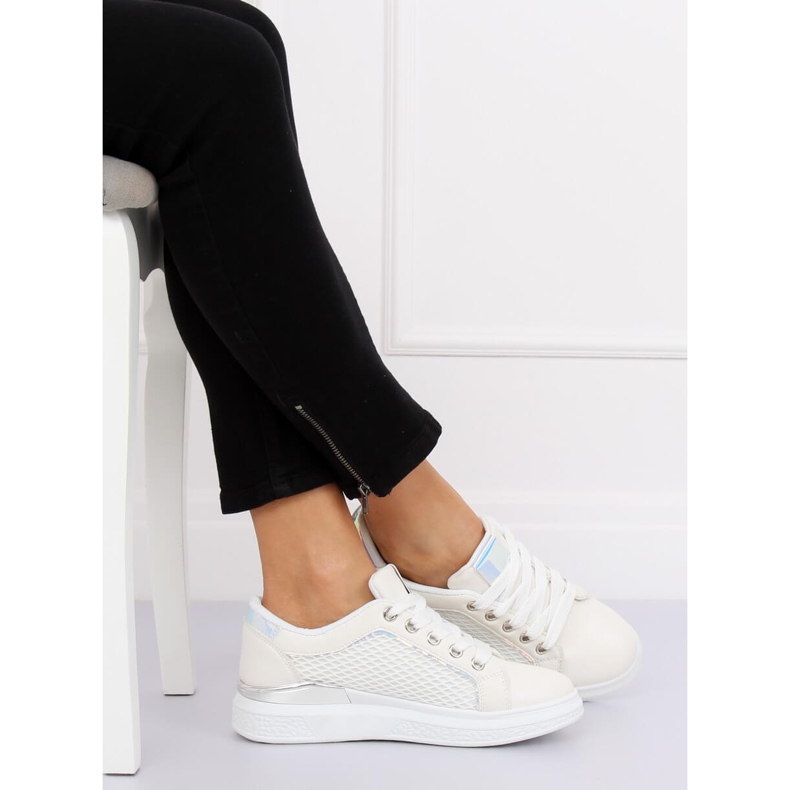 Vita holografiska sneakers ZF-40 Vit 1