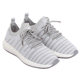 Grå HY2812 Ljusgrå sportskor 2