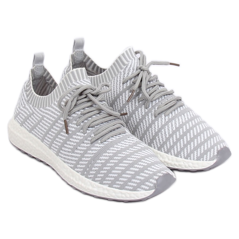 Grå HY2812 Ljusgrå sportskor 2