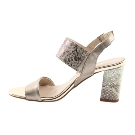 Sandaler på Gamis 3390 guldpost / bensinreptil gyllene 2