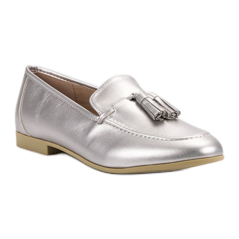 Fransade silvermockasiner VICES grå 1