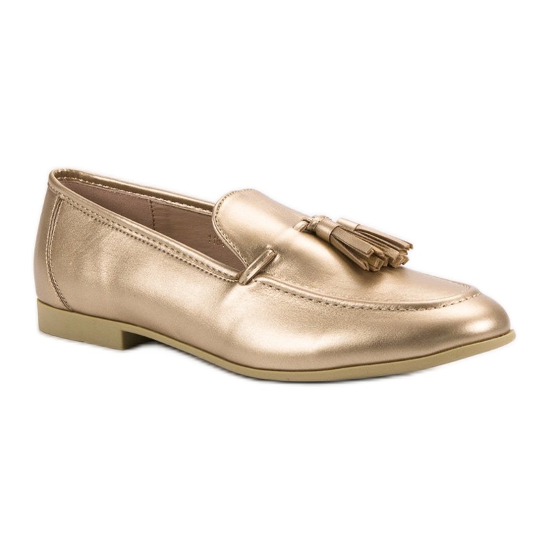 Fransade gyllene loafers VICES 1
