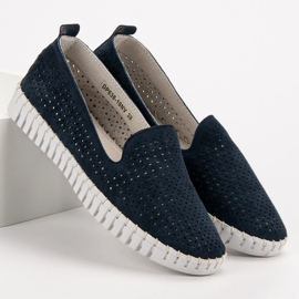 Filippo Navy Leather Lords blå marinblå 1