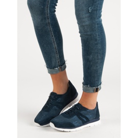 Filippo Marinläder sportskor blå 2