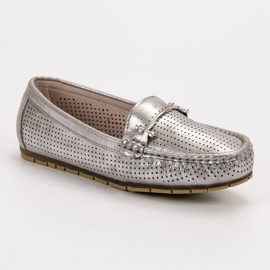 Kylie Glänsande loafers grå 1