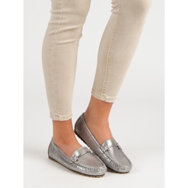 Kylie Glänsande loafers grå 2