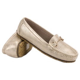 Kylie Glänsande loafers gul 1